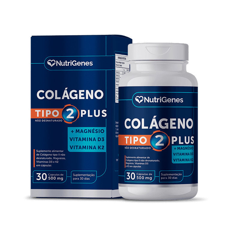 Colágeno Tipo II + Magnésio + Vitamina D 30 Cápsulas
