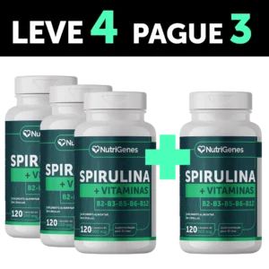 SPIRULINA - 120 CÁPSULAS - LEVE 4 PAGUE 3