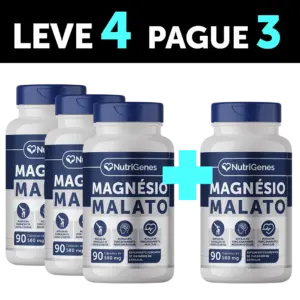 MAGNÉSIO MALATO 90 CÁPSULAS - LEVE 4 PAGUE 3