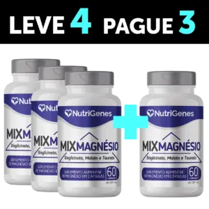 MIX MAGNÉSIO 60 CÁPSULAS - LEVE 4 PAGUE 3