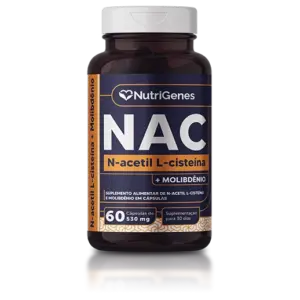 NAC (N-Acetil L-Cisteína) + Molibdênio - 60 CÁPSULAS