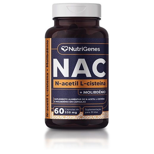 NAC (N-Acetil L-Cisteína) + Molibdênio - 60 CÁPSULAS